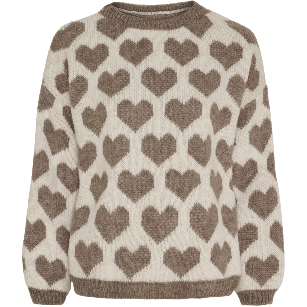 MARTA DU CHATEAU Marta du Chateau dam stickat MdcCara 9688 Knit Dark Fango