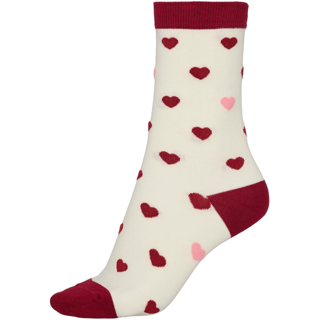 MARTA DU CHATEAU Marta du Chateau dam strumpor MdcNya BA-Socks Socks White/Red310
