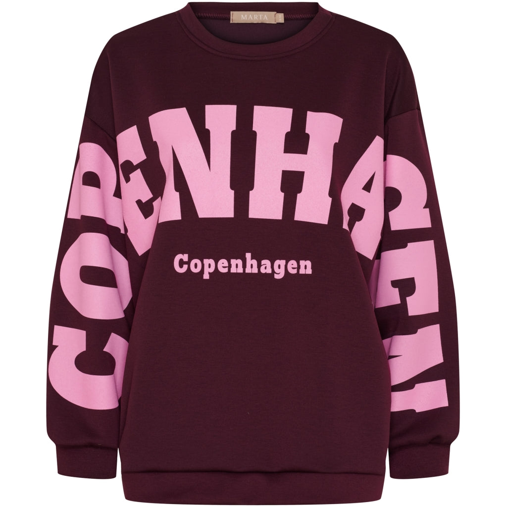 MARTA DU CHATEAU Marta du Chateau dam sweatshirt MdcHibiscus 22659 Sweatshirt Bordeaux