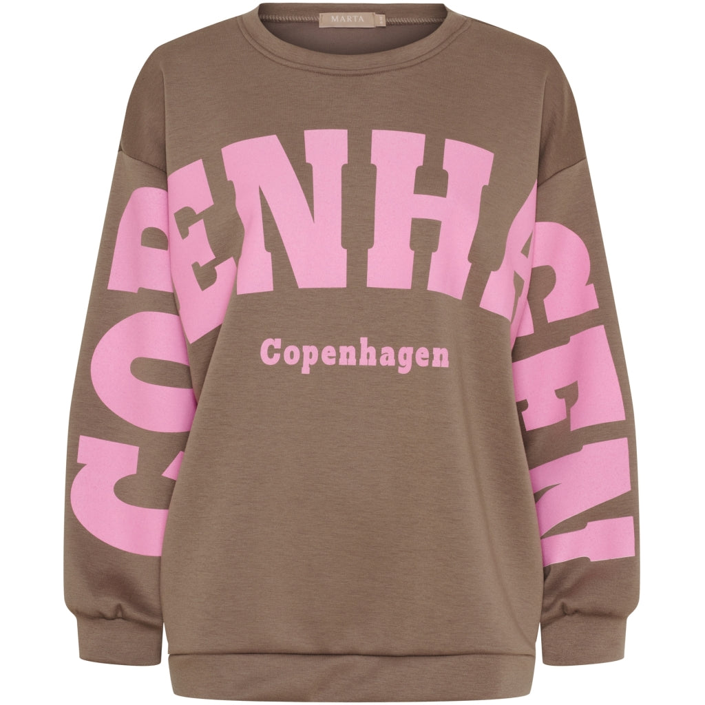 MARTA DU CHATEAU Marta du Chateau dam sweatshirt MdcHibiscus 22659 Sweatshirt Fango
