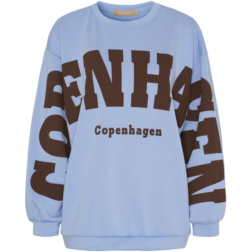 MARTA DU CHATEAU Marta du Chateau dam sweatshirt MdcHibiscus 22659 Sweatshirt Sky Blue