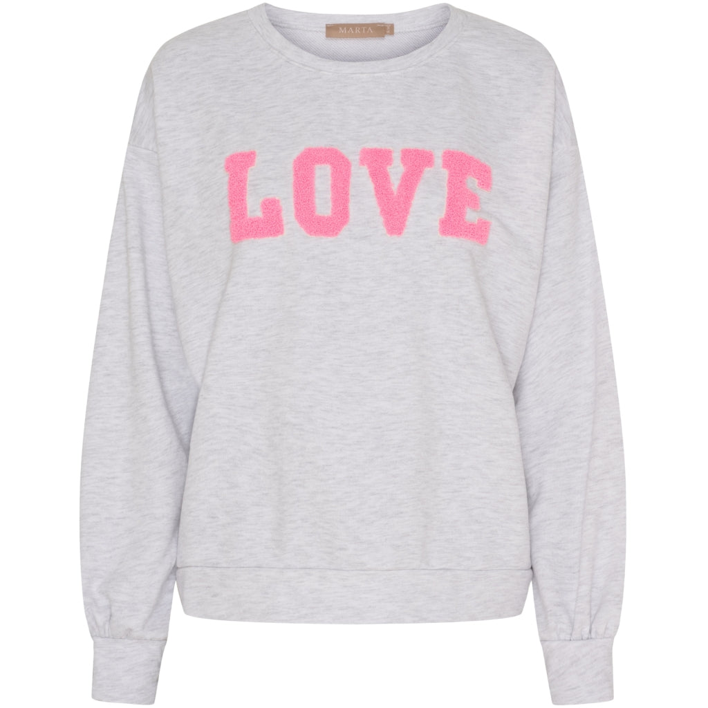 MARTA DU CHATEAU Marta du Chateau dam sweatshirt MdcJessa 7976 Sweatshirt Light Grey Melange