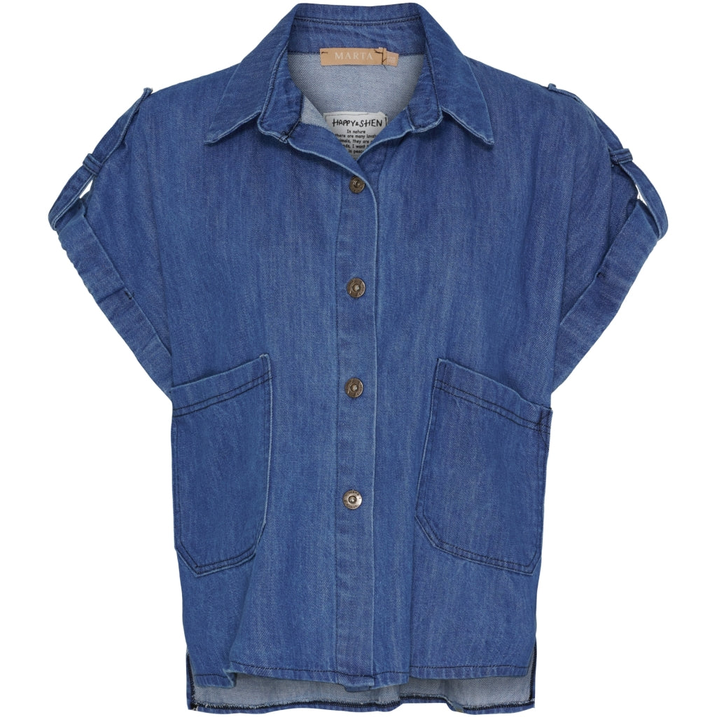 MARTA DU CHATEAU Marta du Chateau dam väst MdcCarola 11053 Vest Medium Blue