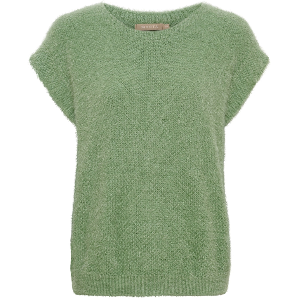 MARTA DU CHATEAU Marta du Chateau dam väst MdcLaya 8039 Knit Vest Green Eyes