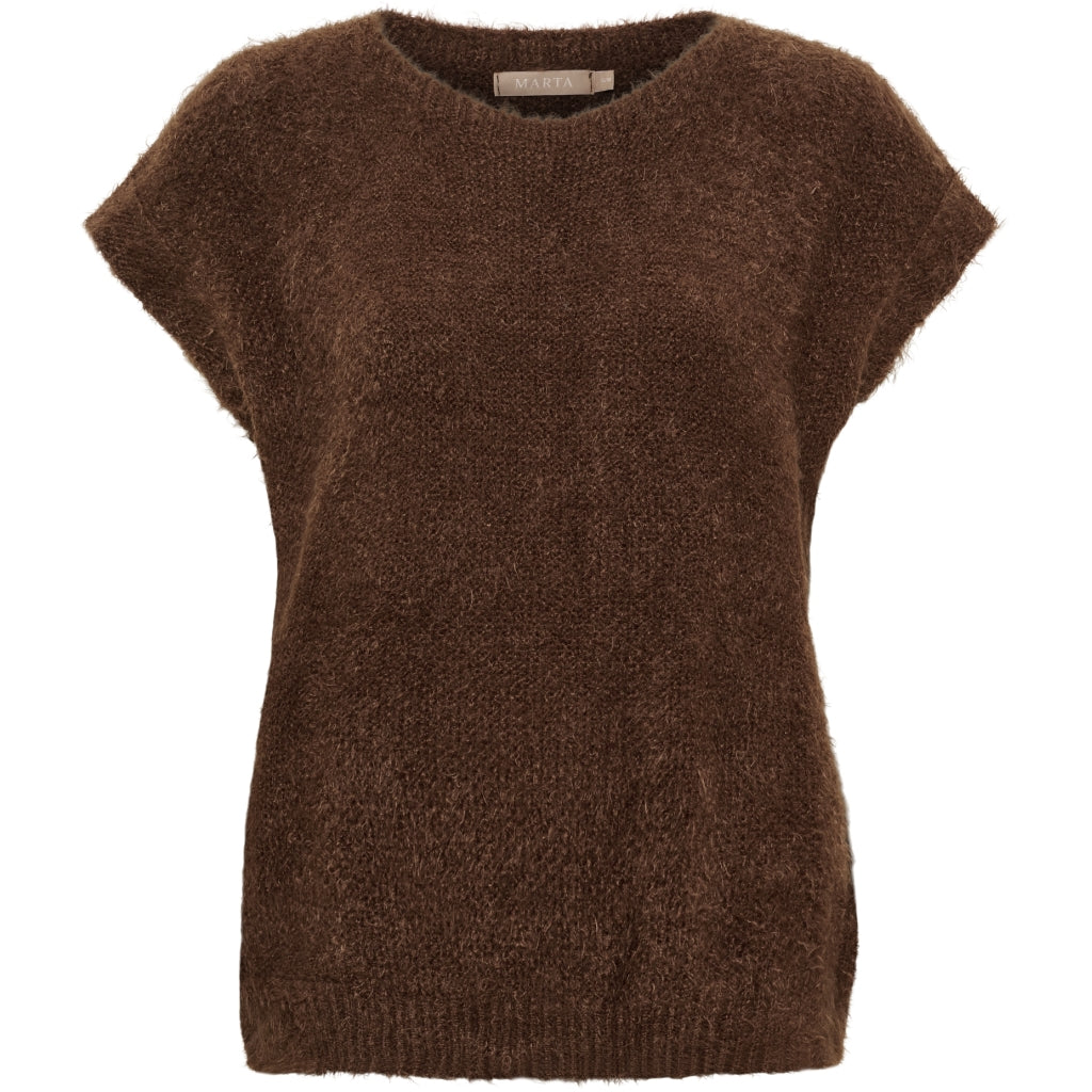 MARTA DU CHATEAU Marta du Chateau dam väst MdcLaya 8039 Knit Vest Moro