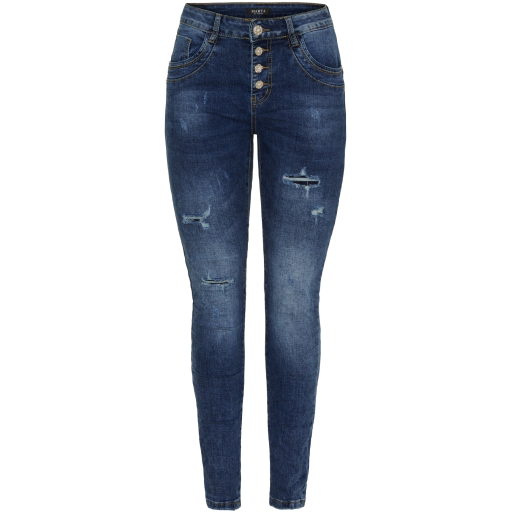 MARTA DU CHATEAU Marta du Chateau dam jeans MdcAmalia Mdc175-26166 Jeans Dark Blue Denim