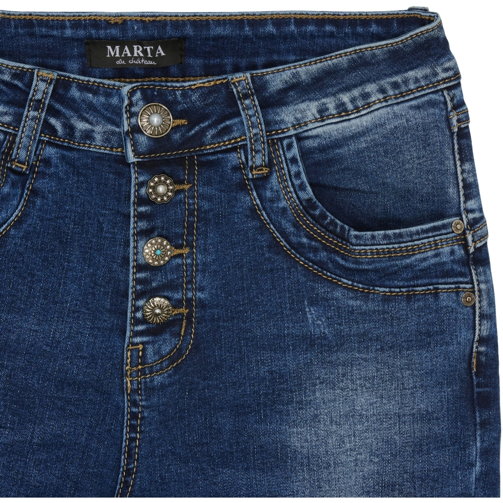 MARTA DU CHATEAU Marta du Chateau dam jeans MdcAna Mdc176-26164 Jeans Dark Blue Denim
