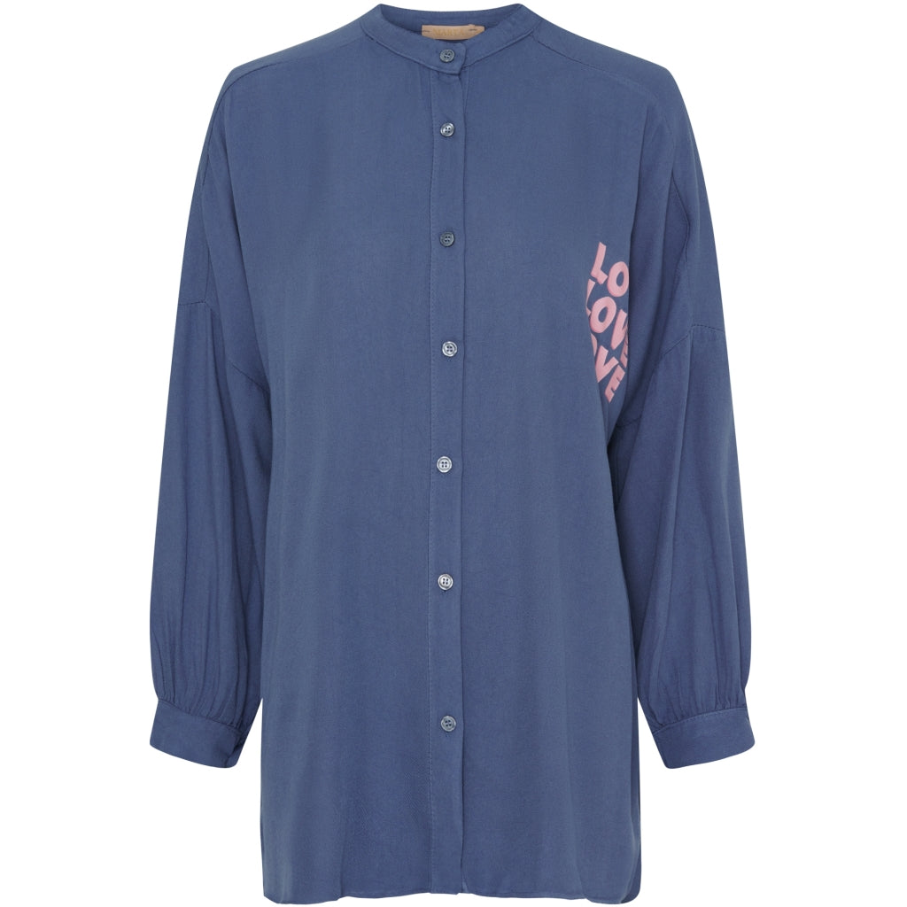 MARTA DU CHATEAU Marta du Chateau dam skjorta MdcMarion 6409 Shirt Jeans Scuro