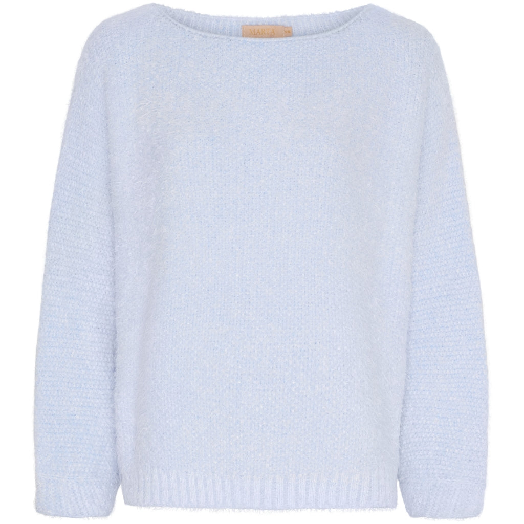MARTA DU CHATEAU Marta du Chateau dam stickad tröja MdcAnouk 8038 Knit Sky Blue