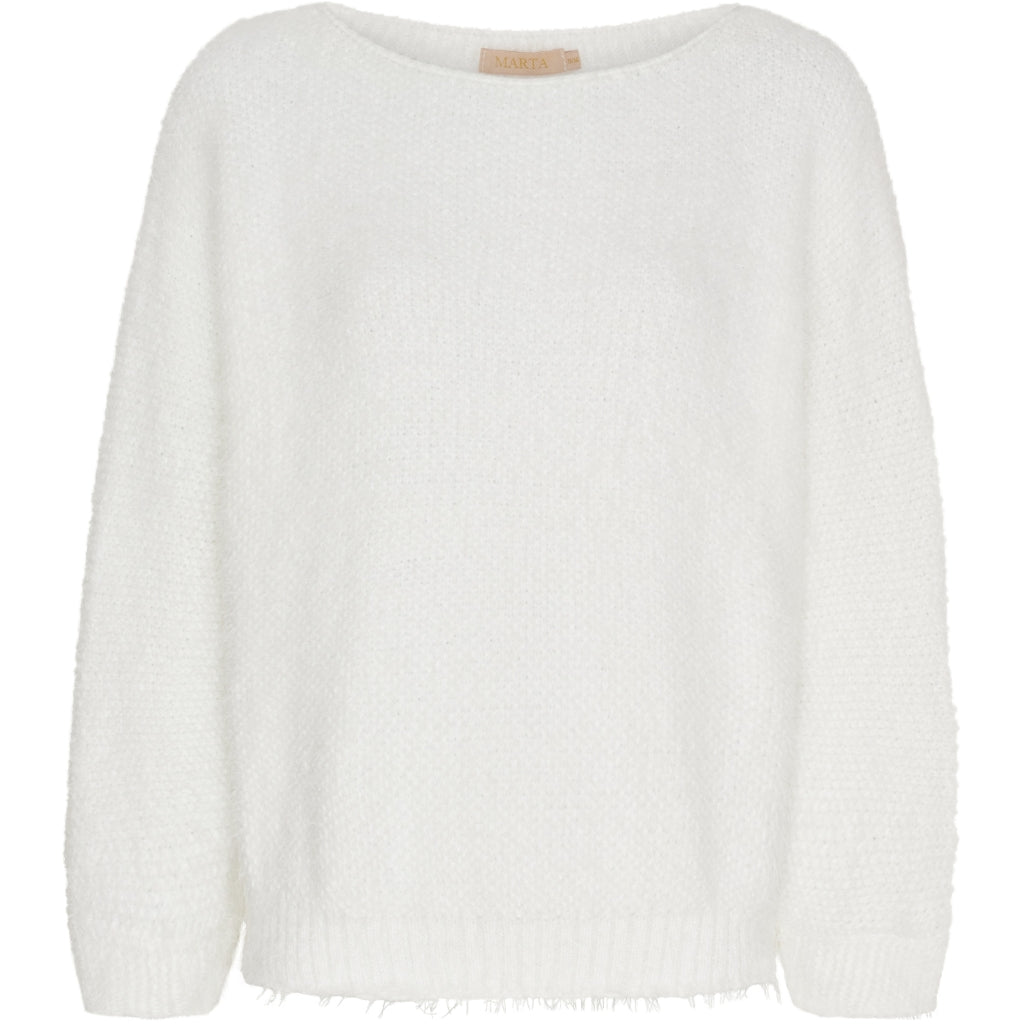 MARTA DU CHATEAU Marta du Chateau dam stickad tröja MdcAnouk 8038 Knit White