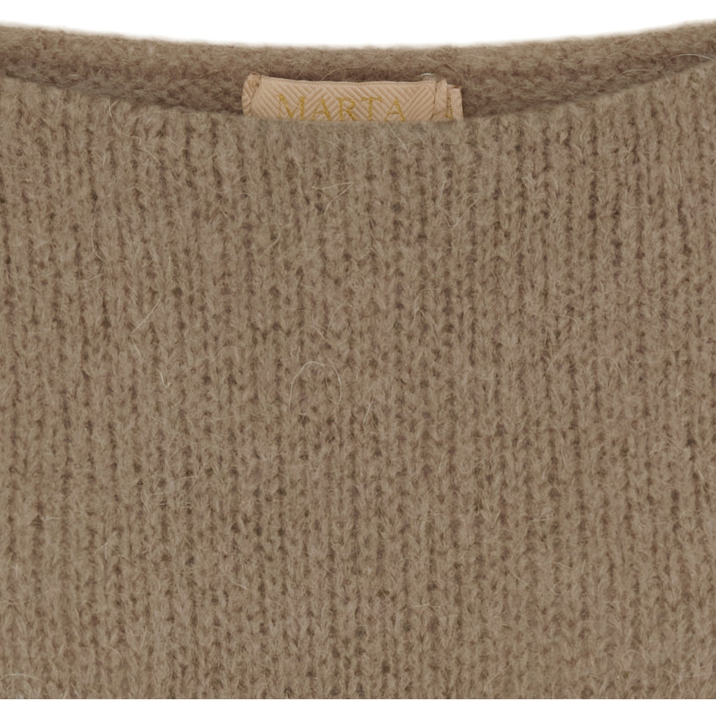 MARTA DU CHATEAU Marta du Chateau dam stickad tröja MdcRosa 5102 Knit Tortora