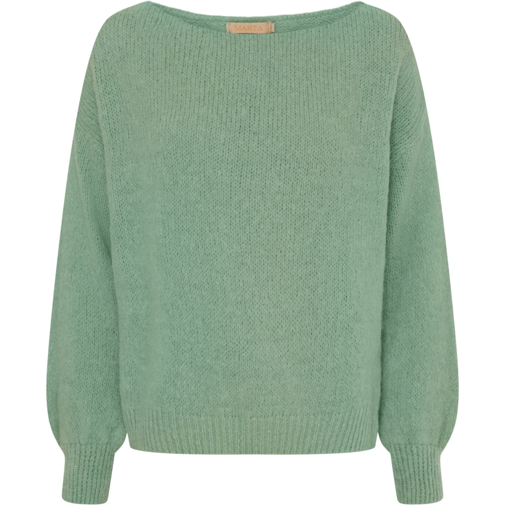 MARTA DU CHATEAU Marta du Chateau dam stickad tröja MdcRosa 5102 Knit salvia