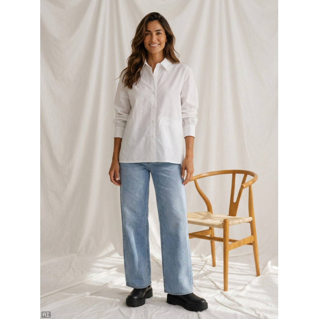 MARTA DU CHATEAU Marta du Chatrau Dam Skjorta MdcVaila 8926 Shirt White