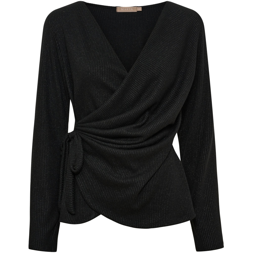 MARTA DU CHATEAU Marta du chateau Dam Blus MdcTalina 1612- Blouse Black
