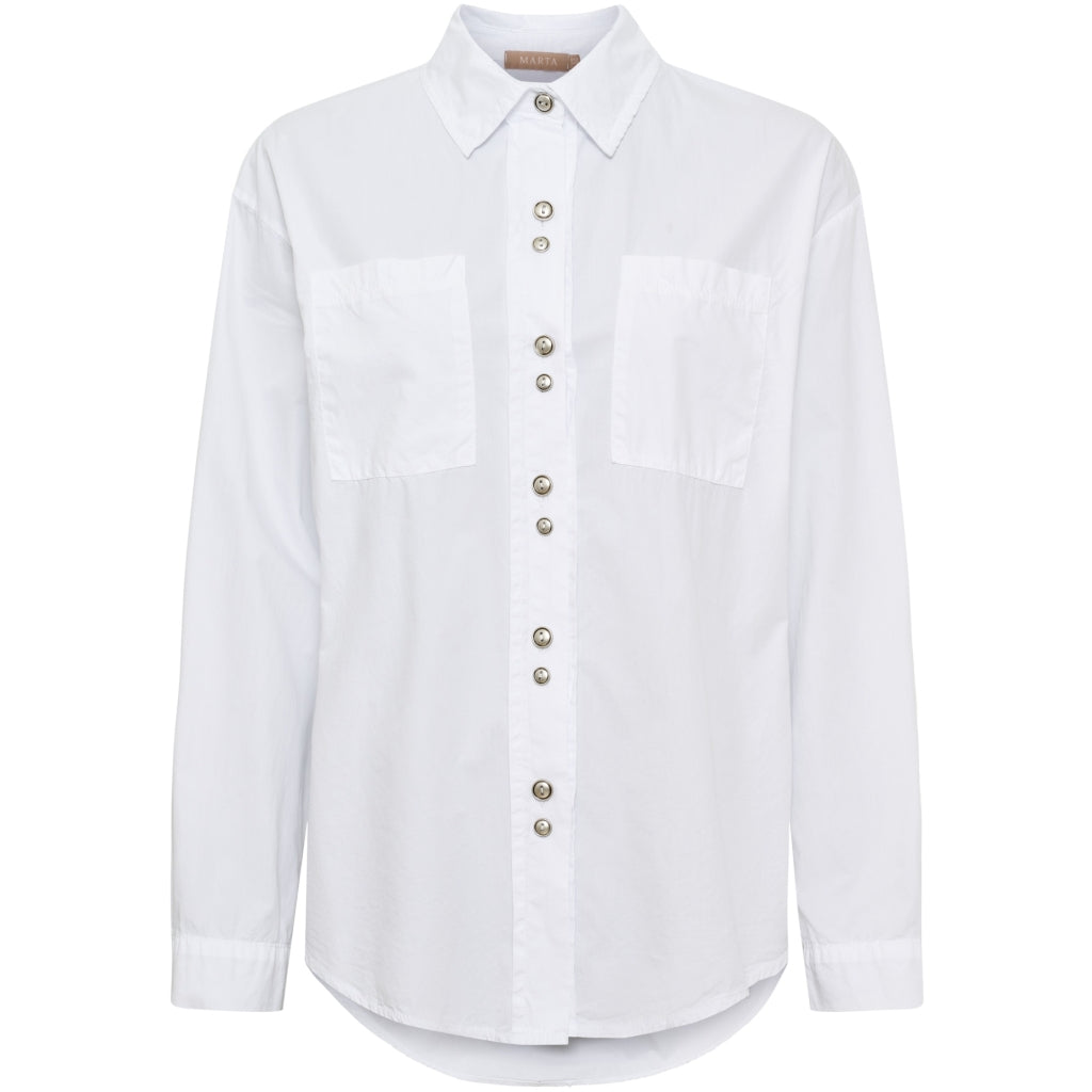 MARTA DU CHATEAU Marta du chateau Dam Skjorta MdcHorizon 68870Gold Shirt White