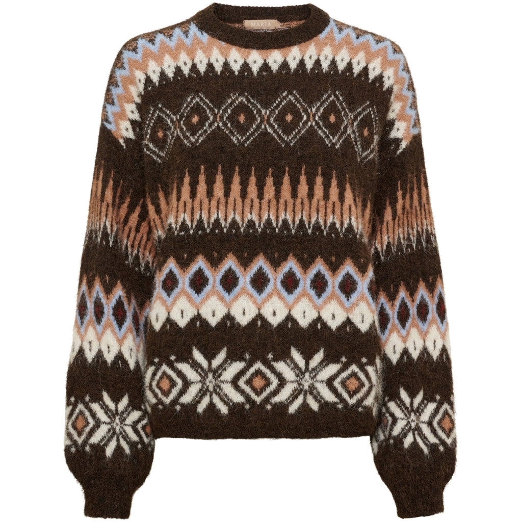 MARTA DU CHATEAU Marta du chateau Dam Stickad MdcAsteria 8177 Knit Brown