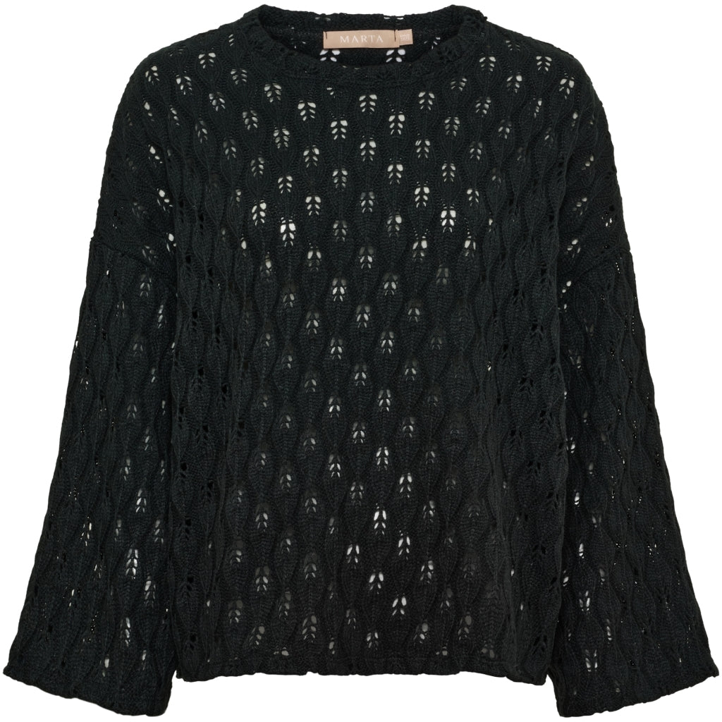 MARTA DU CHATEAU Marta du chateau Dam Stickad MdcPeach 2785 Knit Black