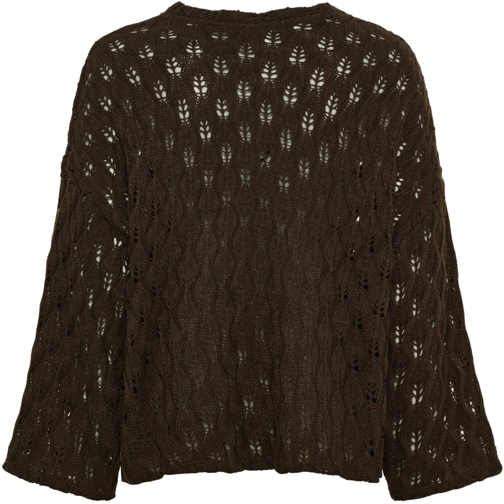 MARTA DU CHATEAU Marta du chateau Dam Stickad MdcPeach 2785 Knit Brown