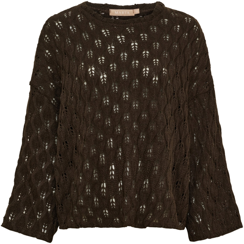 MARTA DU CHATEAU Marta du chateau Dam Stickad MdcPeach 2785 Knit Brown