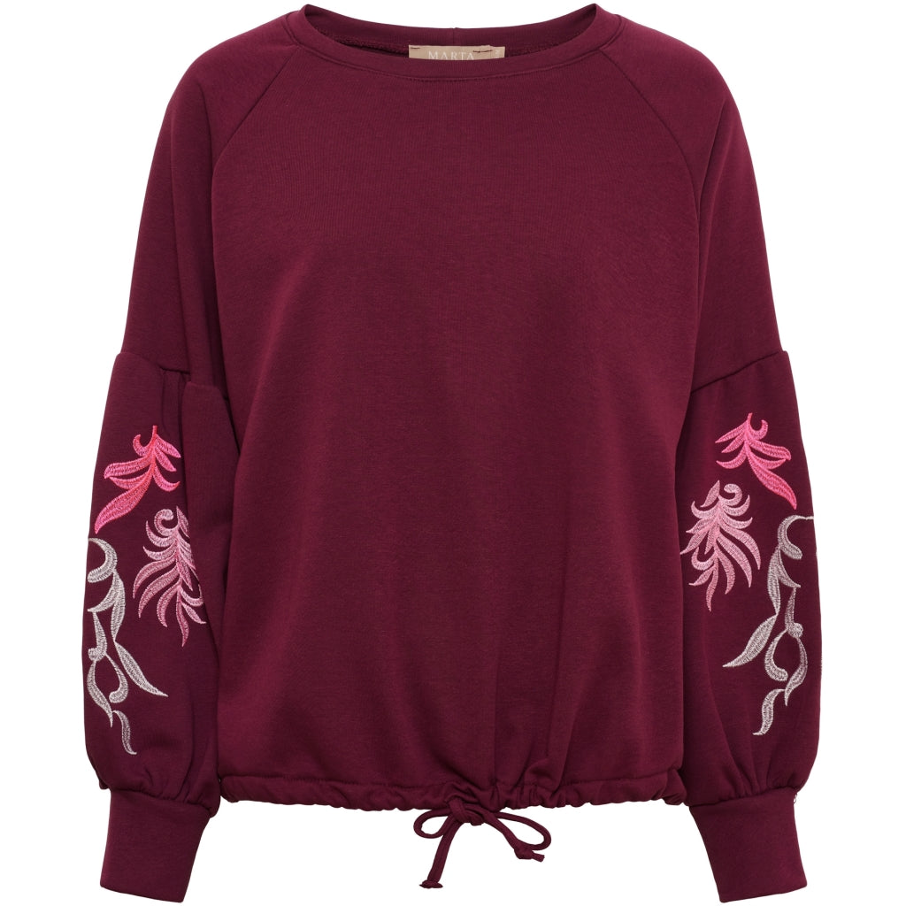 MARTA DU CHATEAU Marta du chateau Dam Sweatshirt MdcLuretta 8939 Sweatshirt Wine