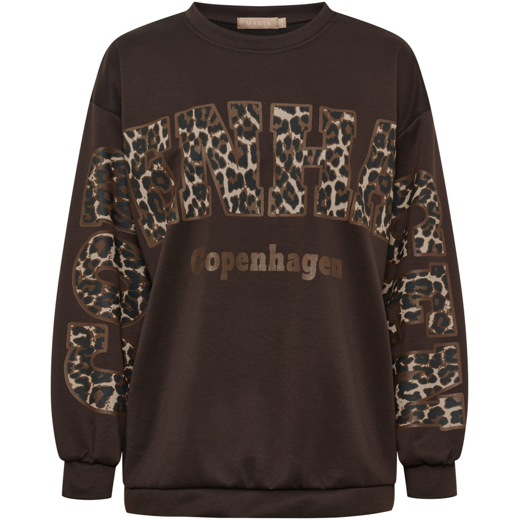 MARTA DU CHATEAU Marta du chateau Dam Sweatshirt MdcSevilla 22659Leo Sweatshirt Moro/Leo