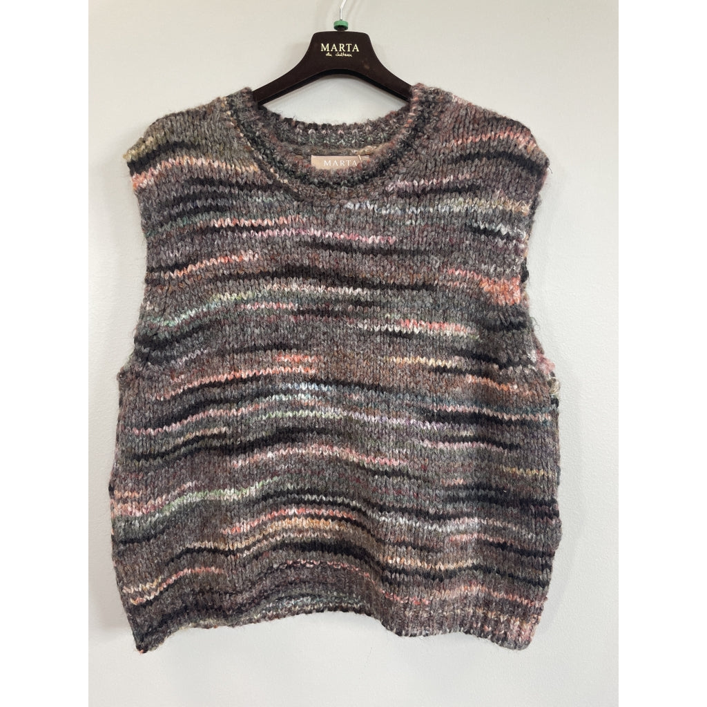 MARTA DU CHATEAU Marta du chateau Dam Väst MdcAmaryllis 17018 Knit Vest Brown