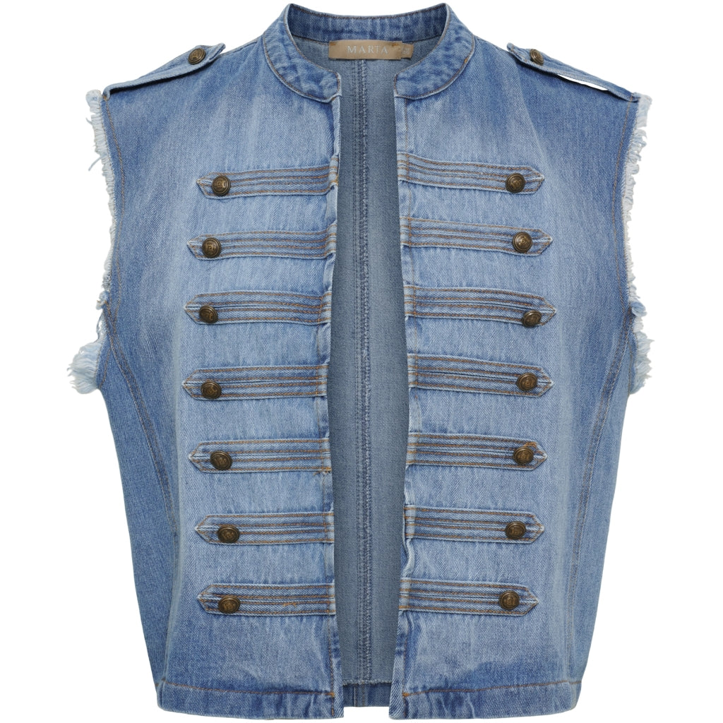 MARTA DU CHATEAU Marta du chateau Dame Väst MDCHOLIDAY 268678 Vest Denim