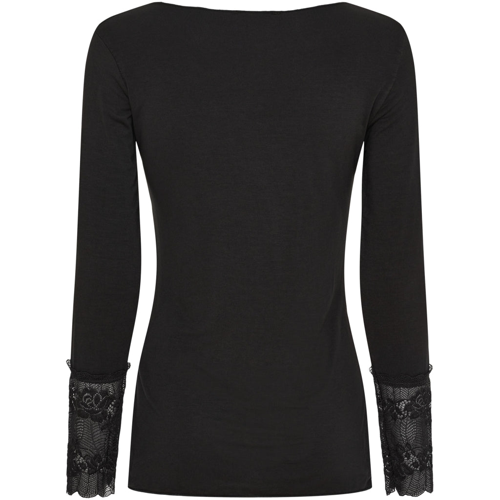 MARTA DU CHATEAU Marta du chateau dam blus 11297 T-shirt long sleeves Black