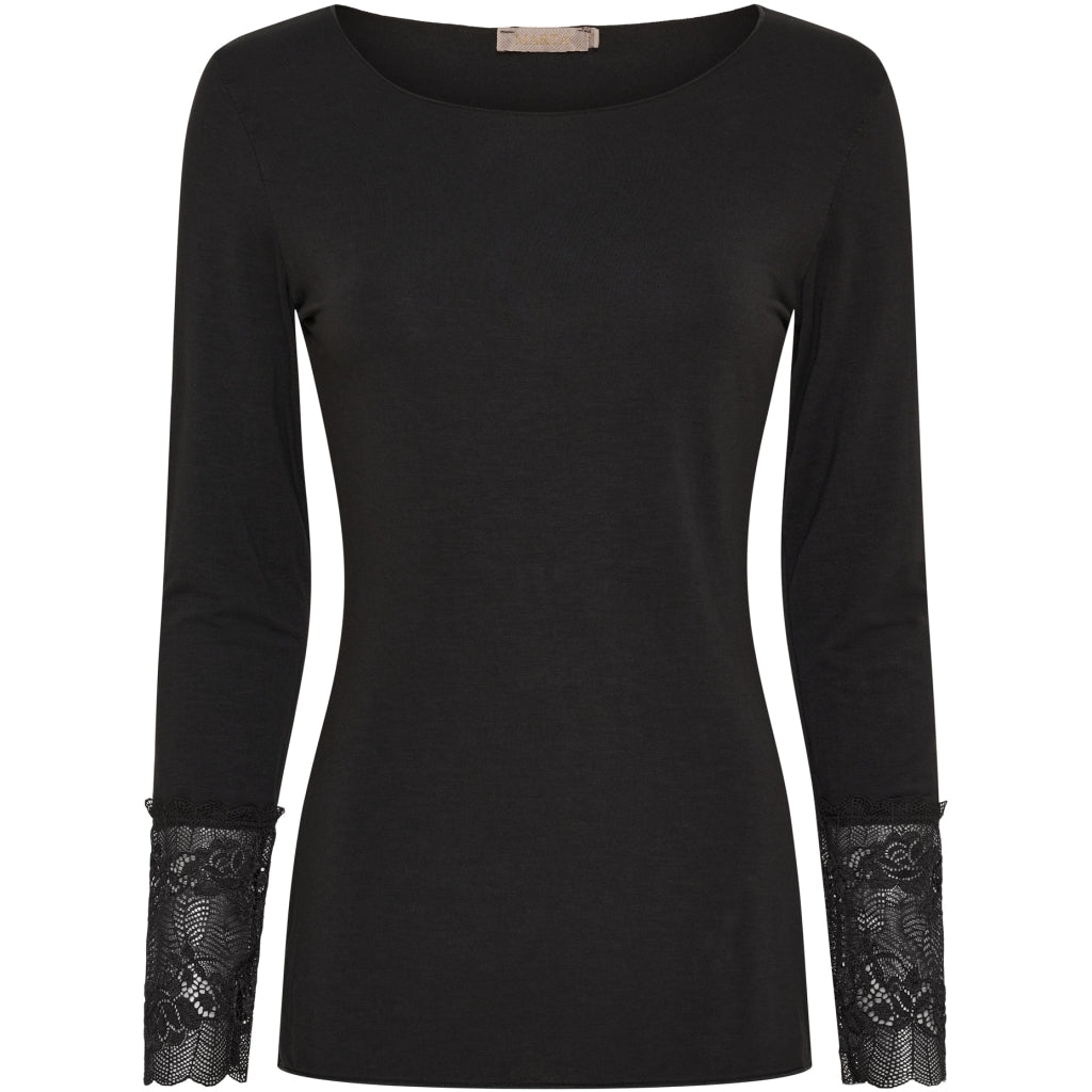 MARTA DU CHATEAU Marta du chateau dam blus 11297 T-shirt long sleeves Black
