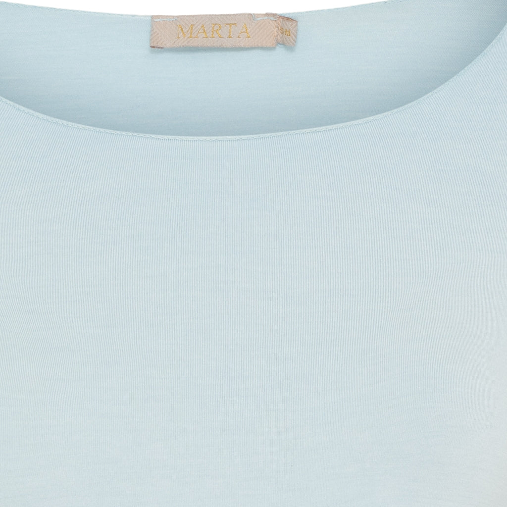 MARTA DU CHATEAU Marta du chateau dam blus 11297 T-shirt long sleeves Denim Chiaro