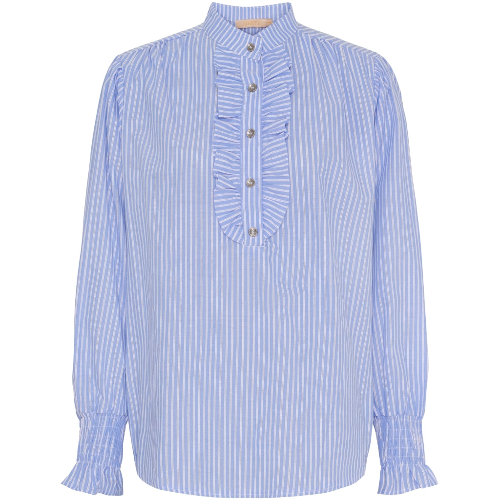 MARTA DU CHATEAU Marta du chateau dam blus MdcMargaux 6811 Shirt Celeste