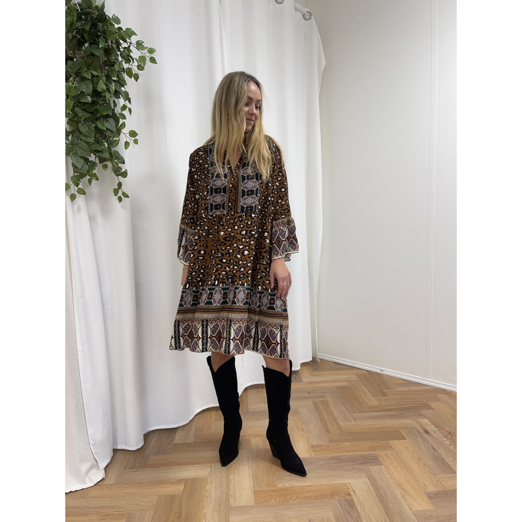 MARTA DU CHATEAU Marta du chateau dam klänning 1240 Dress Tabacco