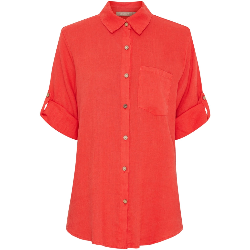 MARTA DU CHATEAU Marta du chateau dam skjorta MdcKiara 258354 Shirt Red5604