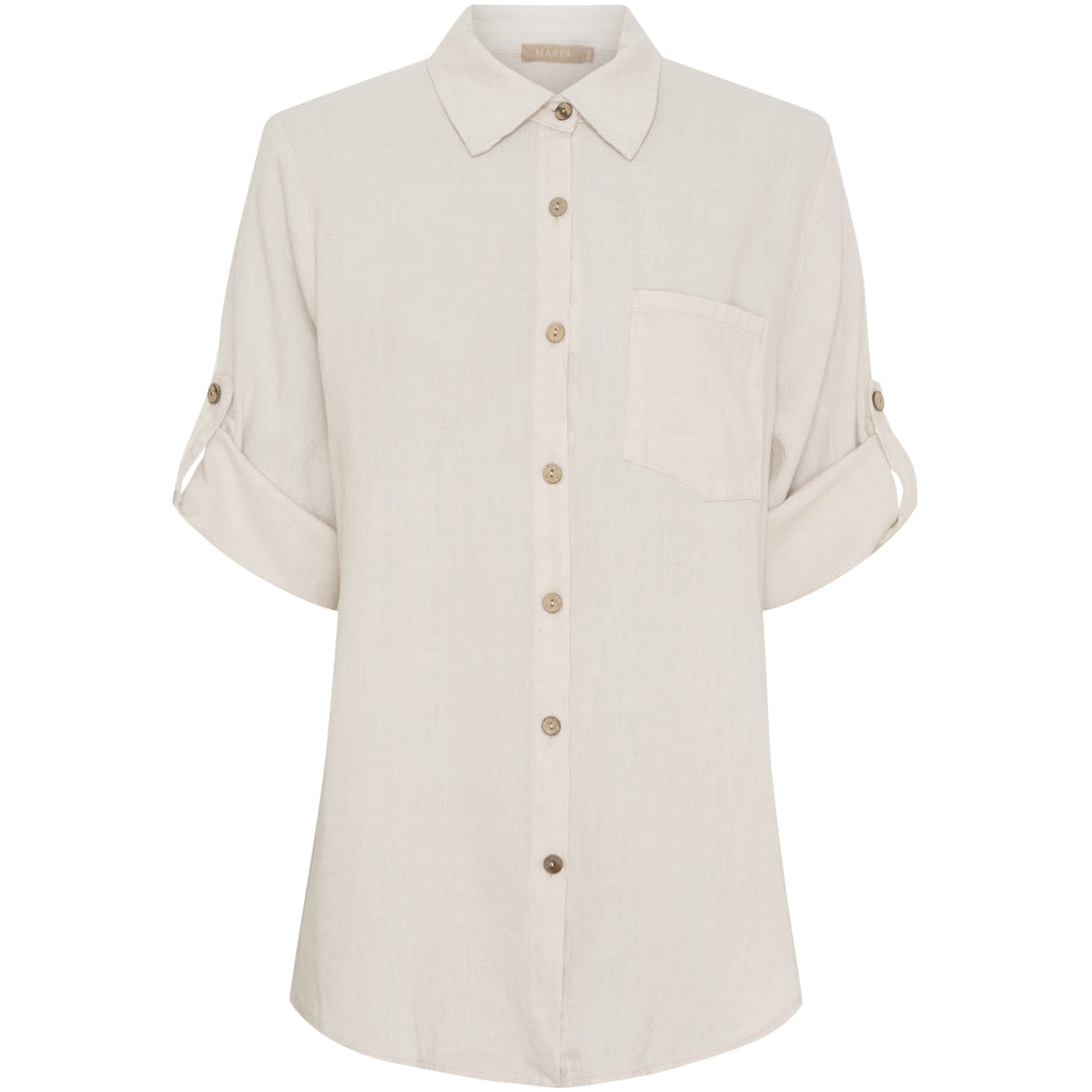 MARTA DU CHATEAU Marta du chateau dam skjorta MdcKiara 258354 Shirt Sabbia1752
