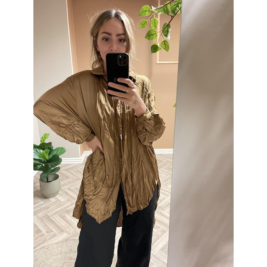 MARTA DU CHATEAU Marta du chateau dam skjorta R83215TZ Restudsalg Camel