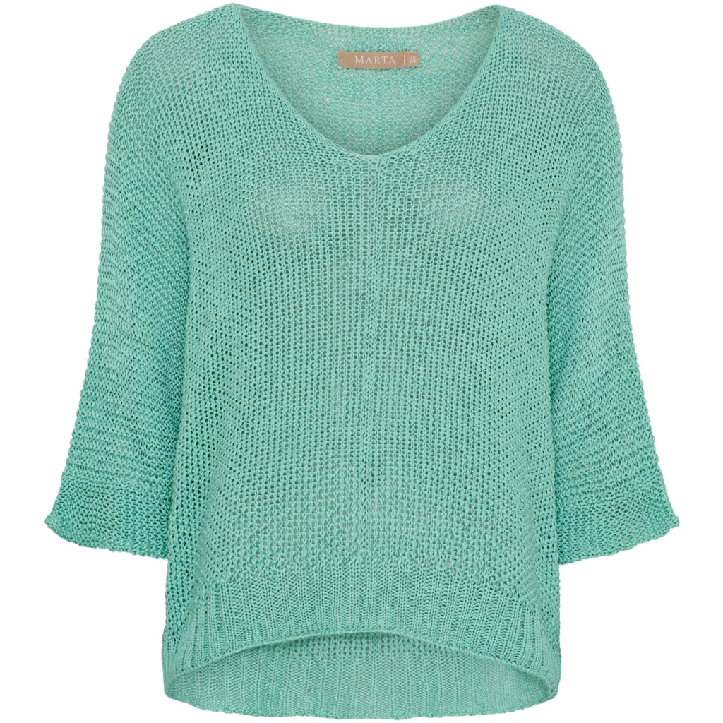 MARTA DU CHATEAU Marta du chateau dam stickad tröja 7010 Knit Aqua