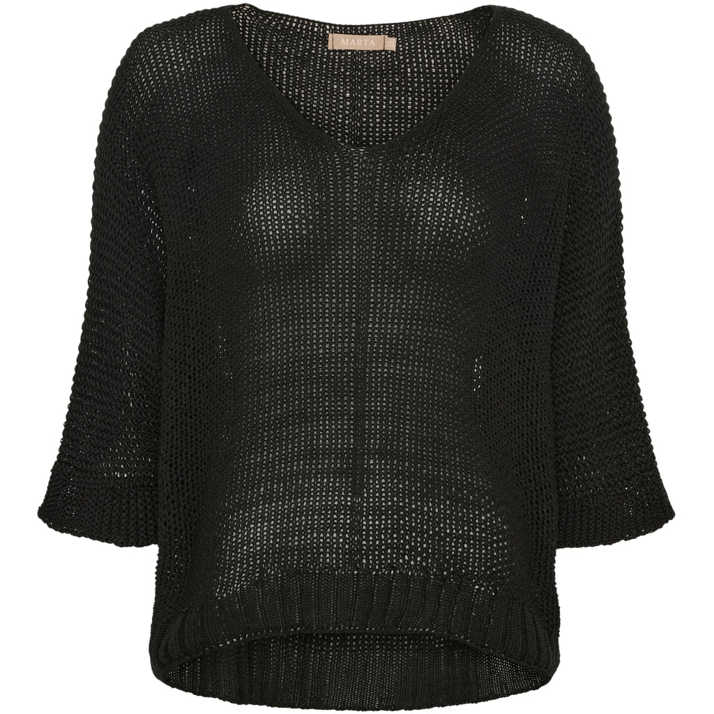MARTA DU CHATEAU Marta du chateau dam stickad tröja 7010 Knit Black