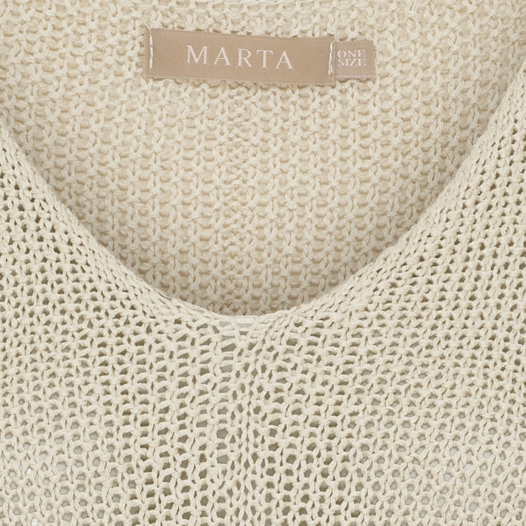 MARTA DU CHATEAU Marta du chateau dam stickad tröja 7010 Knit Cream103