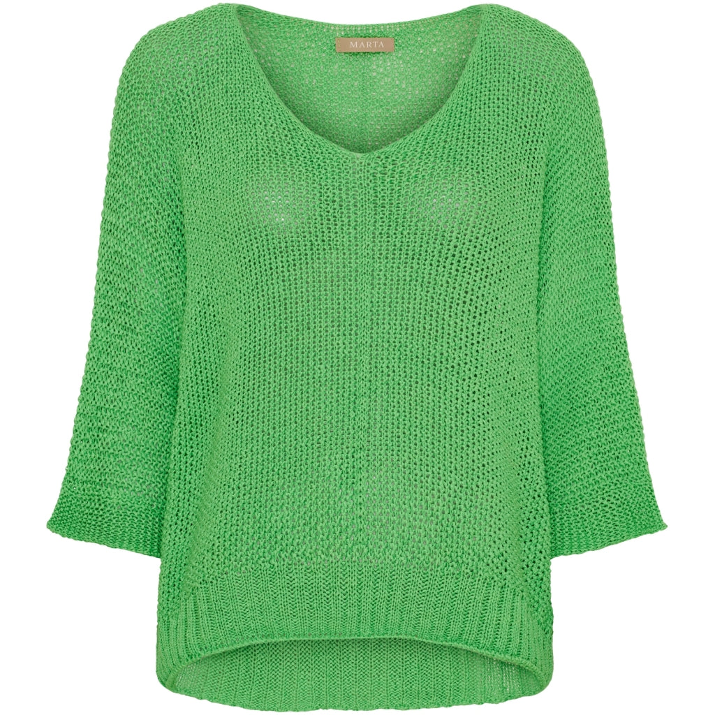 MARTA DU CHATEAU Marta du chateau dam stickad tröja 7010 Knit Green127