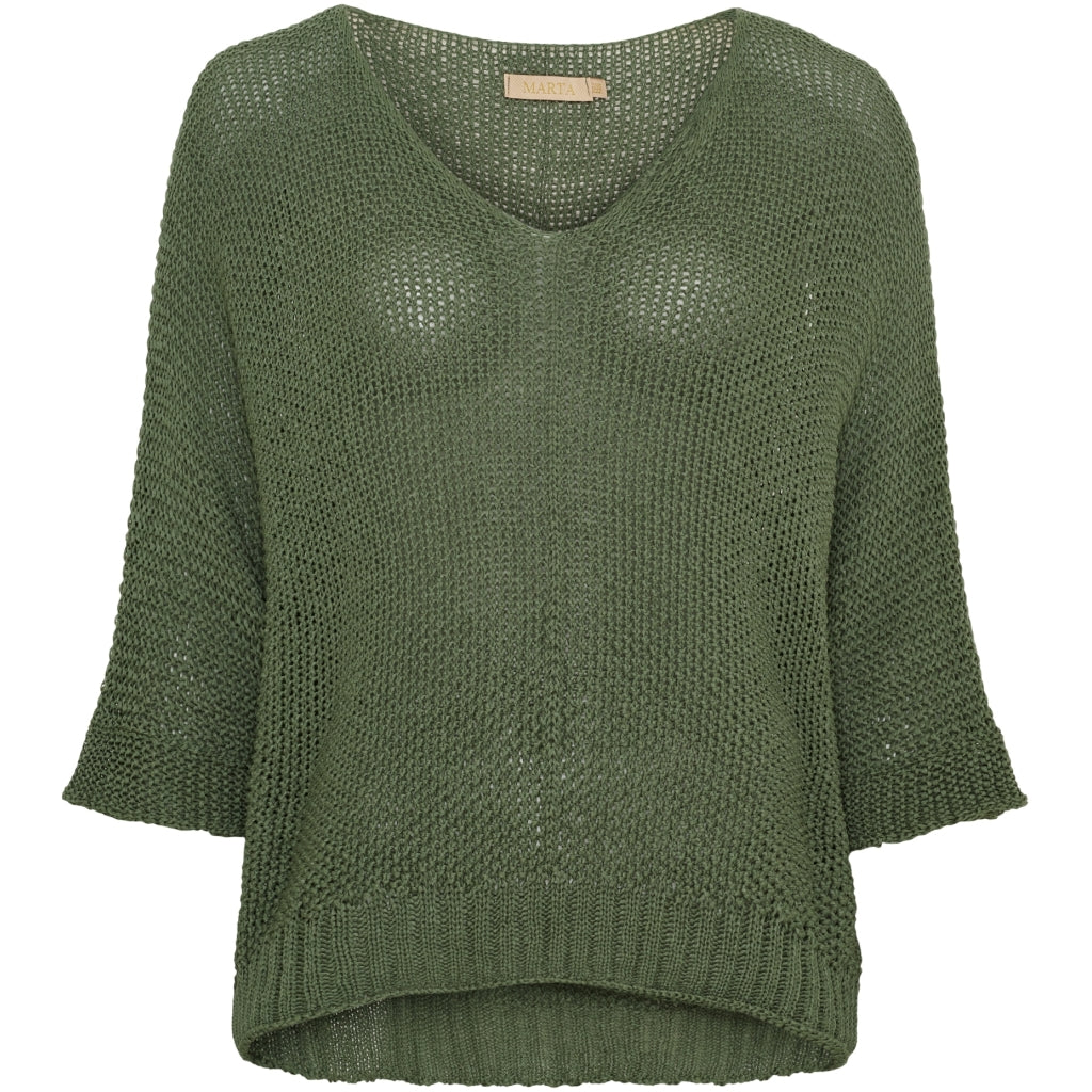MARTA DU CHATEAU Marta du chateau dam stickad tröja 7010 Knit Military129