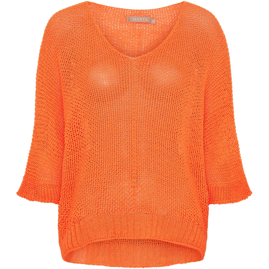 MARTA DU CHATEAU Marta du chateau dam stickad tröja 7010 Knit Orange113