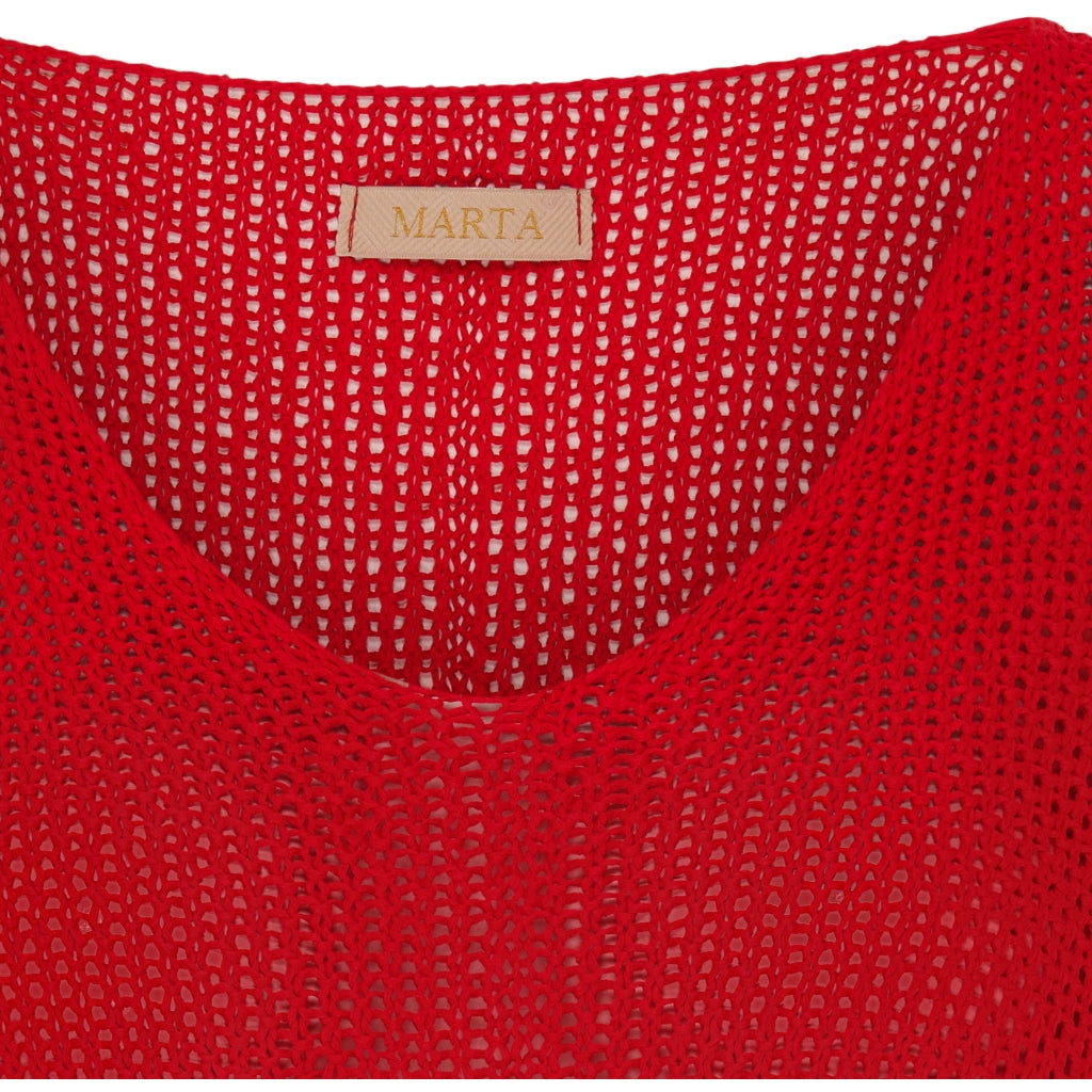 MARTA DU CHATEAU Marta du chateau dam stickad tröja 7010 Knit Rosso116