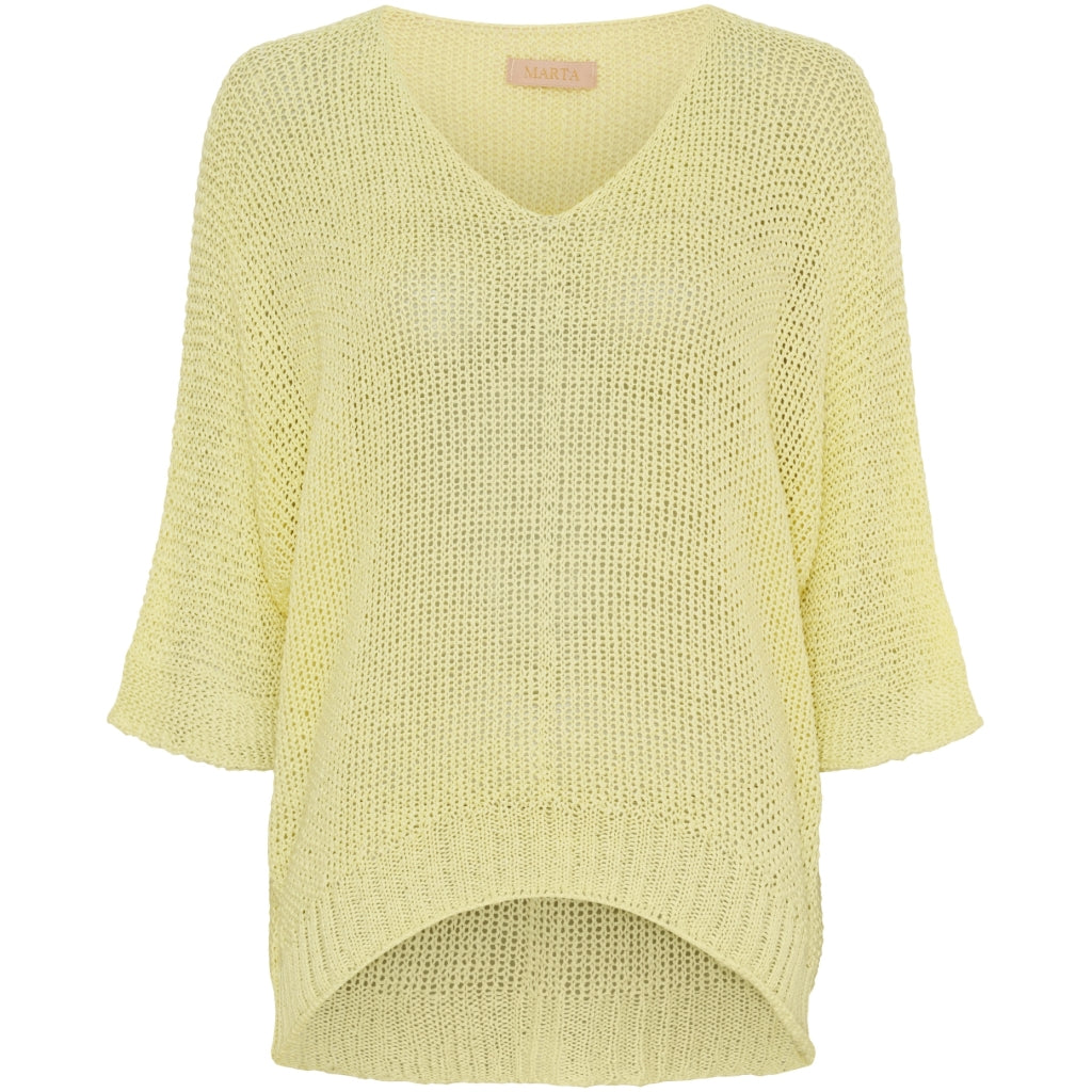 MARTA DU CHATEAU Marta du chateau dam stickad tröja 7010 Knit Yellow