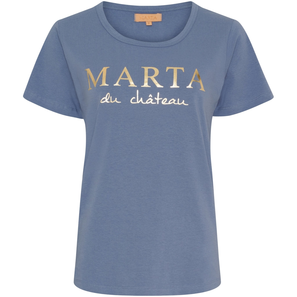 MARTA DU CHATEAU Marta du chateau dam t-shirt MT002 T-shirt Denim Blue