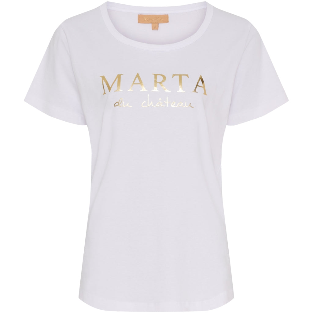 MARTA DU CHATEAU Marta du chateau dam t-shirt MT002 T-shirt Optisk White