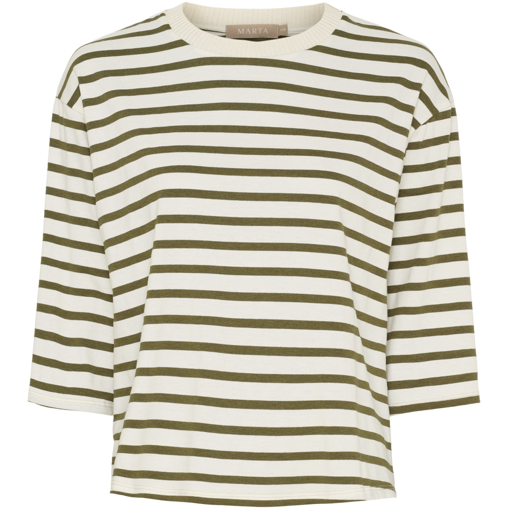 MARTA DU CHATEAU Marta du Chateau dam T-shirt MdcBrooklyn 58351 T-shirt Beige/Military